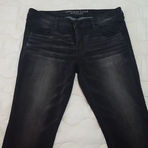 AEO Black Super Stretch Jeggings